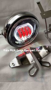 LAMPU DEPAN NINJA R SS BILED BILLED PROJIE LED LENGKAP BREKET LOKAL