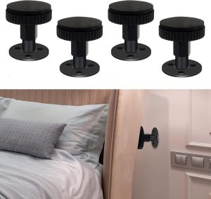 4Pcs Headboard Stoppers for Wall Adjustable Headboard Stoppers Bed Noise Stopper for Headboard Couch Bed Wall Bumper Wall Protector Easy to Install(1.18-2.52In) (Large)