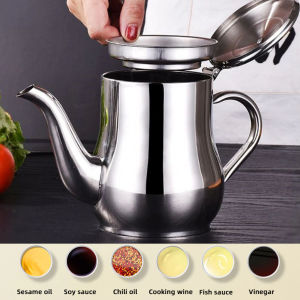 AVINAS Stainless Steel Teapot with Filter Kitchen Oil Filter Pot Liquid Seasoning Container