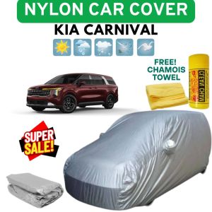 Nylon Car Cover for Kia Carnival Waterproof High Quality Car Cover for Indoor & Outdoor Protection with Chamois Towel