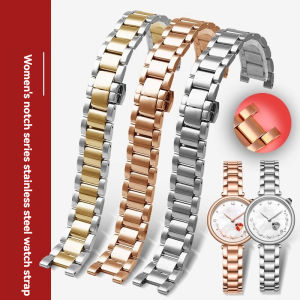 new Lady Notch Stainless steel Watchband for Cartier PASHA Michael Kors Folli Follie Watch women Strap Metal wristband Bracelet high-quality