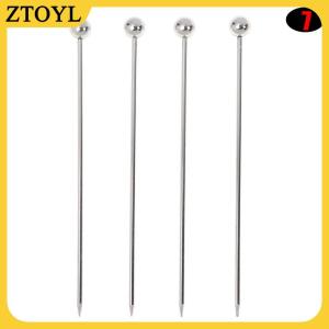 ZTOYL 4pcs thép không gỉ Cocktail Gậy trái cây tái sử dụng uống Martini Picks