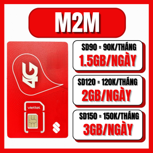 ( SIM RẺ ) Sim Viettel 5G M2M Xem Phim Lướt Web Max Băng Thông Đăng Ký Các Gói Data Siêu Rẻ  SD120 SD150 SD90 | FREESHIP - CHƯA KÍCH HOẠT.