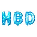(Warna BIRU) 1 Pcs Balon huruf/balon nama/balon angka/balon ulang tahun/balon foil ukuran 40 cm. 