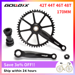 GOLDIX Crankset 170MM 175MM Bicycle Chainring 42/44/46/48T Road Bike Foldable Bike Crown Compatible For SRAM SHIMANO Brand