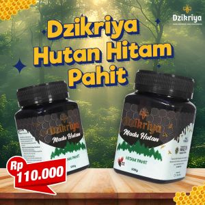 Madu Dzikriya Hutan Hitam Pahit al jaber honey botol sehat dan berkah