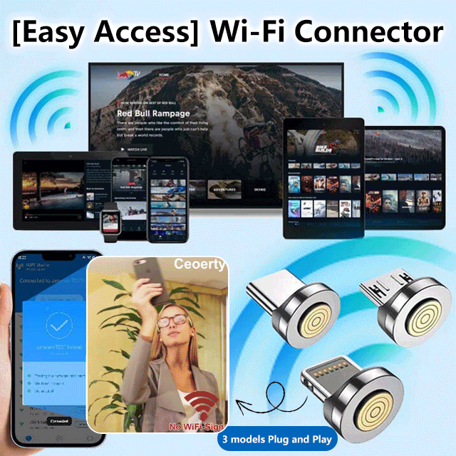 Easy Access Wi-Fi Connector Magnetic Contact Fast Charging Wireless ...