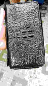 Ví nữ 1 kéo viền (da gai lưng cá sấu)