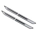 【Factory-direct】 Car Chrome Car Side Fender Decoration Sticker Fender Trim Accessories For Magotan Passat B8. 