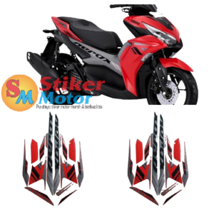 lis les sticker striping body motor aerox 155 2021 abu merah
