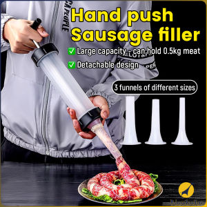 Naukaha【Ready in Stock】 Manual Sausage Stuffer Machine Hand Operated Sausage Maker Tool With 3 Funnel