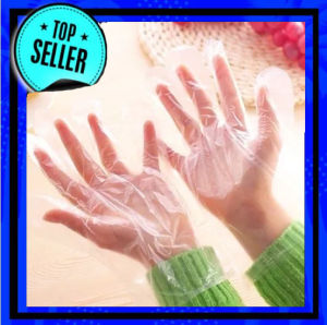 Sarung Tangan Plastik isi 100pcs Bening Kantong Sekali pakai Disposable Hand Gloves Food Hand