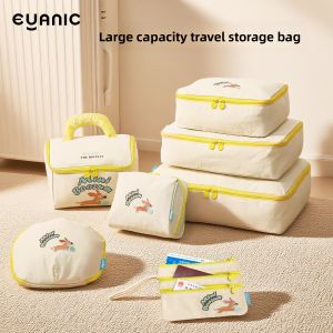 7-Piece Travel Organizer Set: Portable & Water-Repellent Pouches for Clothes Toiletry & More