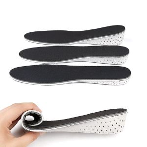 1 Pair 4cm Height Increase Insole Full Hard Breathable Memory Foam Heel Lifting Inserts Shoe Pads Elevator Insoles for Men Women