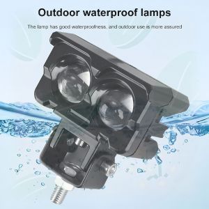 60W LED Motorcycle Spotlight – Dual Color Hi/Low Beam Waterproof for Off-Road