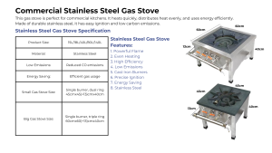 Premium Double/ Single Burner Cast Iron Low Soup Stove – Durable Powerful and Perfect for Professional Kitchens