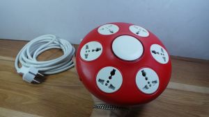 Ổ cắm điện chịu nhiệt kiểu UFO 6 lỗ 3 chấu loại dài 2m model: ĐQ ESK 2WR.UK986 và loại dài 5m model: ĐQ ESK 5R.106