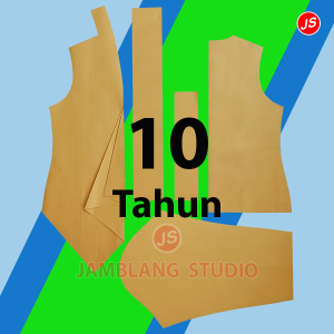 Pola Instan kebaya Drapery Anak ( IS 025 ) [ Bukan Pakaian ] Pola Baju Jamblang Store