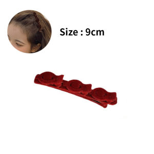 [Gnker] Flocked Bangs Hair Clip Black Headwear Women Cute Barrettes Hairgrip Alice Braided Fashion Hairpins Hair Accessories