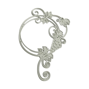Grape Wreath Die Cut Metal Embossing Stencils Carbon Steel Cutting Dies for Scrapbooking Journal Album Making