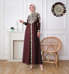 Gamis Bordir Tuqba Terlaris Bahan Katun Toyobo Fodu