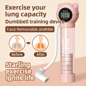 Portable fitness equipment Core enhancer dumbbell counting for lung capacity Core training device