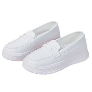 Size 35-40 Versatile Soft Sole Breathable Casual White Work Shoes Anti Slip Nursing Shoes