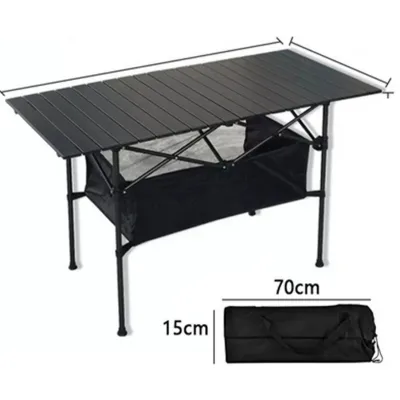 OKGO Outdoor Table Camp Table Folding Table Anti-corrosion Picnic Table Foldable Set Anti-scratch Foldable Table For Outdoor Camping Aluminum Alloy Picnic Chair