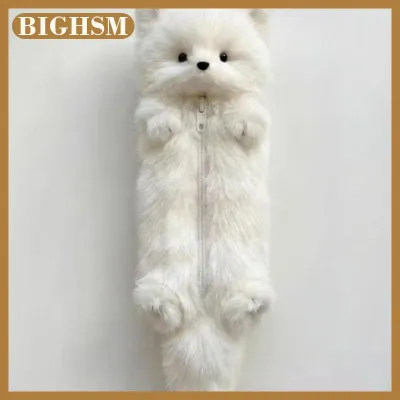 BIGHSM กระเป๋าใส่ดินสอกำมะหยี่สำหรับนักเรียนลายสัตว์การ์ตูนน่ารักแบบนุ่มมีซิปใส่ปากกาจุได้เยอะของขวัญสำหรับโรงเรียน