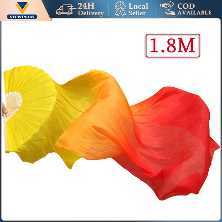 Aazon.co: 100% Real Silk Chinese Belly Dance Fan Veil Hand Ade White