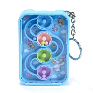 Pinball Maze Game Keychain Rolling Ball Challenge Backpack Pendant Stress Relief Focus Training Educational Kids Toy