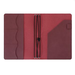 ZSDN MALL Leather Refillable Notebook Organizer A5 Multifunctional Loose Leaf Notebook Stationery Portable Document Organizer Office School Supplies