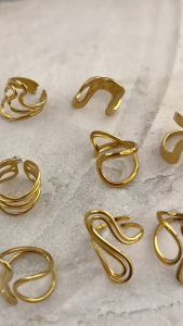 Finger Rings Exaggerated Irregular Rings Party Accessories Weddings Rings Stainless Steel Texture for Casual Outfits