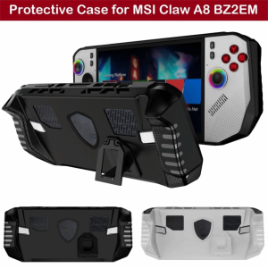 SPORTS XU TPU Handheld Game Console Case Soft with Kickstand Protective Cover Shockproof Host Shell for MSI Claw A8 BZ2EM