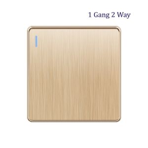 LSG Công Tắc Gắn Tường Bảng Màu Vàng Loại 86 Công Tắc Đèn Tường Gia Dụng 2 Chiều 1/2/3 /4 Gang Công Tắc Điều Khiển Nút Nhấn Bảng Chống Cháy PC Công Tắc Điện Tường 250V 16A Cho Đèn