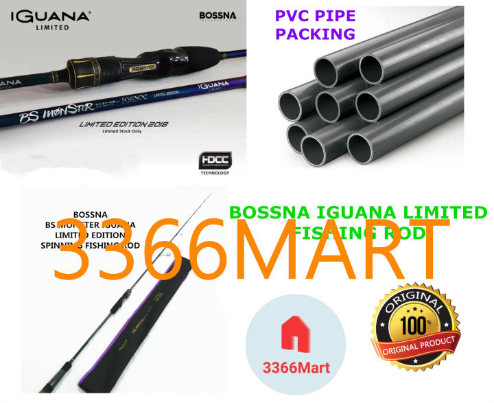 3366 BOSSNA BS MONSTER IGUANA CASTING SPINNING FISHING ROD