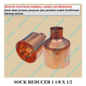 SOCK REDUCER AC TEMBAGA / SOCK PIPA TEMBAGA / SOCK REDUCER 1 1/8 X 1/2