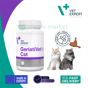 Vet Expert GeriatiVet Cat 60 pcs Twist Off Capsules for senior cats to support metabolism & vitality