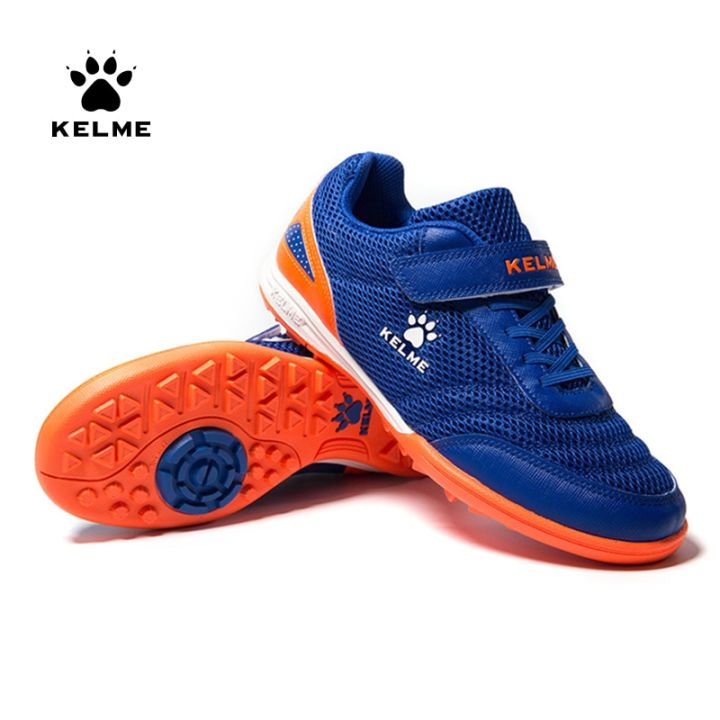 KELME Kid's Football Boots HG Sole Velcro Soccer Shoes Soccer Sneakers ...