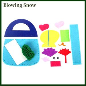 Blowing 8Pcs Kids Sewing Kit DIY Felt Sewing Kits Preschool Educational Toys Craft Felt With Safety Needle For Boys Girls Beginners