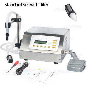 ZONESUN Liquid Filling Machine Electric Digital Control Filler Pump GFK160 Bottle Filler for Milk Beverage Water