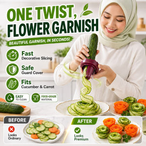 🌹 Fruit Vegetable Slicer Tool For Home Kitchen/cooking/creative Food Presentation Stainless Steel/easytouse/rose Shape Cutting Gadget Rose Flower Shaped Fruit Vegetable Roll Flower Tool Slicer