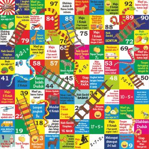 Mainan Anak Tebak Gambar Board Game Ular tangga dan ludo lengkap