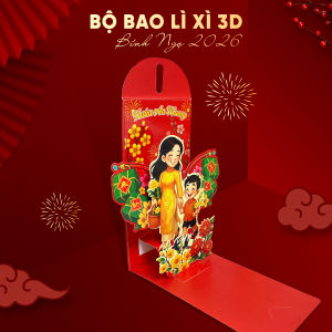 Bao Lì Xì Popup 3D Cao Cấp Tết Bính Ngọ 2026 Lì Xì Mẫu Thiết Kế Đẹp Sang Trọng – BEYOU DIY