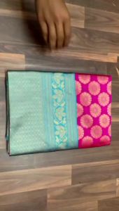Saree - Soft Lichi Silk Saree With Zari Wooven Design (READY STOCK)givkdi095