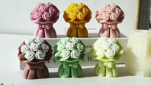 Reusable Silicone Mold for Crafting Detailed Rose Bouquet Handmade Soap Making Mold Resin Craft Supplies