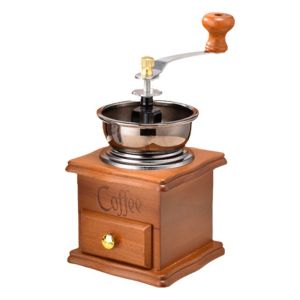 FLYING Gỗ cổ điển Máy xay cà phê thủ công Có thể điều chỉnh độ mịn của bột Lưỡi xay hình nón bằng gốm Máy xay cà phê bằng gỗ Ngăn đựng cà phê xay Máy xay cà phê bằng tay Nhà bếp gia đình