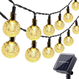 100 LED 12M Solar Lights Outdoor Waterproof Bulb Garden Lights Decoration Lights Outdoor LED Bulb Wedding String Lights Solar Christmas Lamp Crystal Ball Waterproof