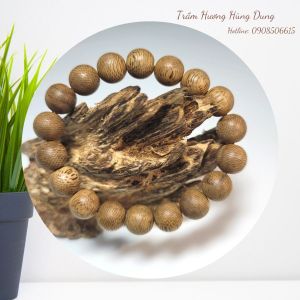 Vòng Tay Trầm Hương Tự Nhiên Trầm Dó Xí cao cấp Vòng Đeo Tay Nam Nữ Phong Thủy mang đến bình an tài lộc - Trầm Hương Hùng Dung