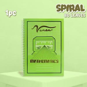 80 Leaves Vanda Mathematics Notebook with Spiral and Yarn Binding With Important Formula at the back